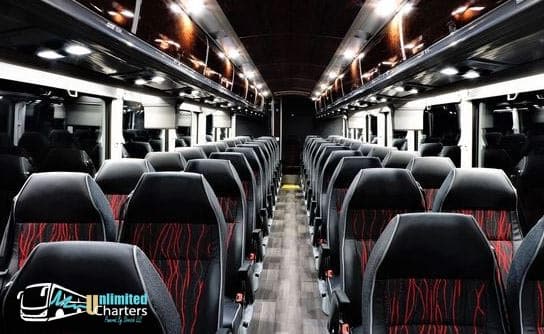 49 passenger coach bus - charter bus - Unlimited Charters - in
