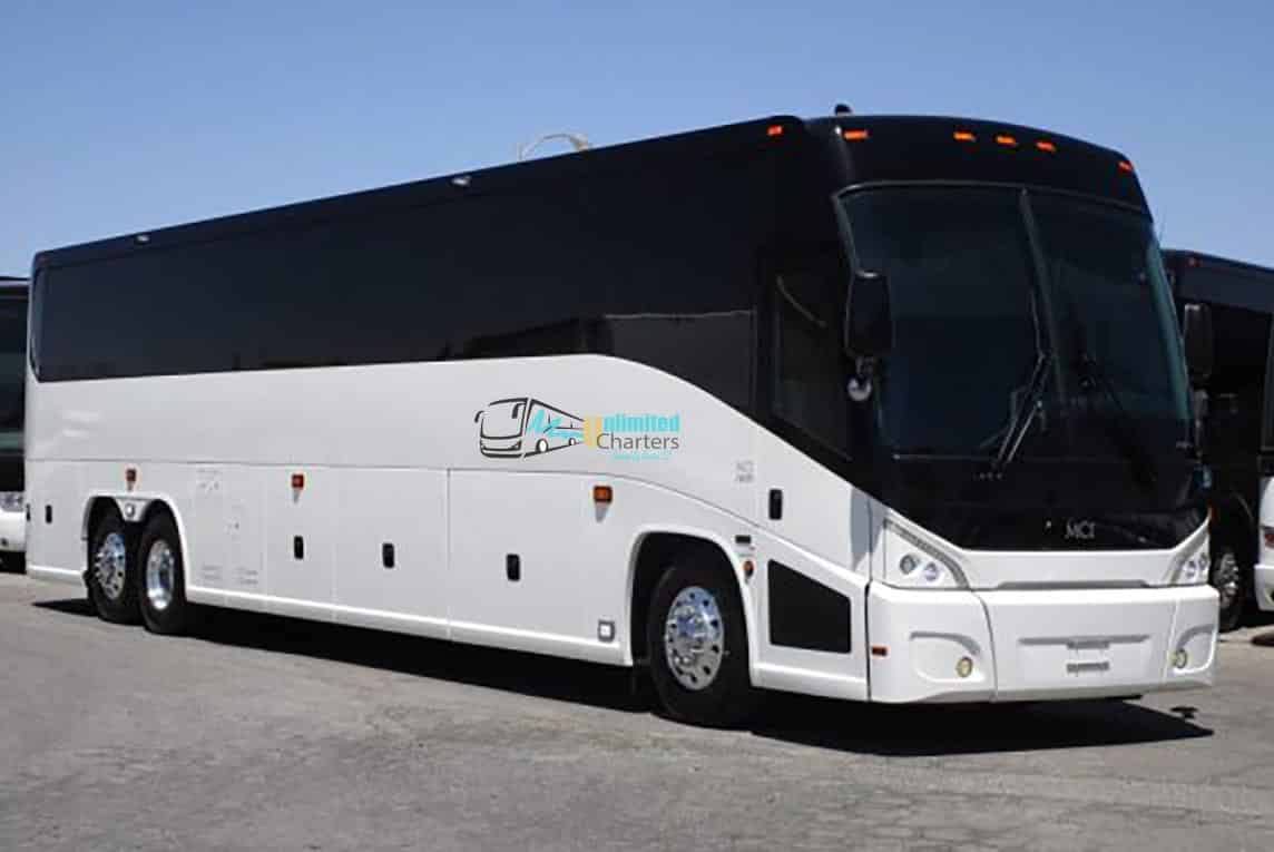 58 passenger coach bus - charter bus - Unlimited Charters - out