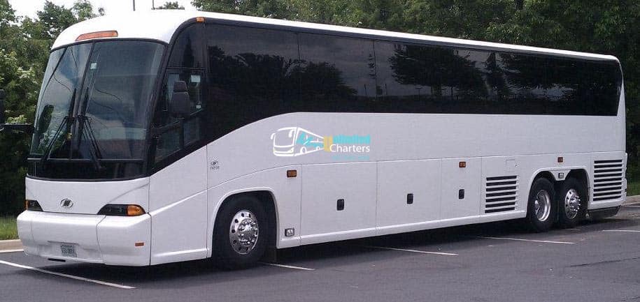61 passenger coach bus - charter bus - Unlimited Charters - out
