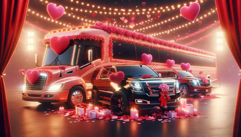 Valentine's Day Limousine and Party Bus Rental