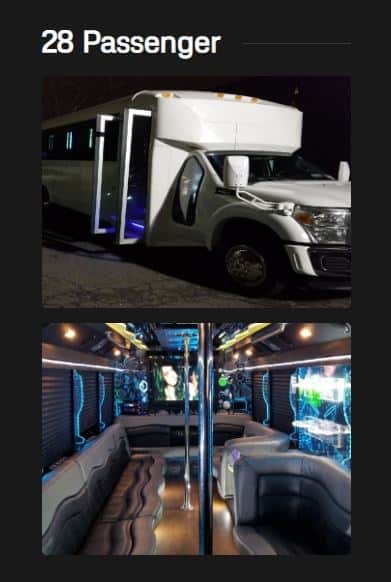 28 passenger party bus